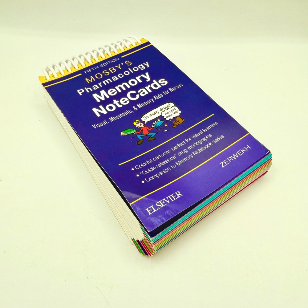 Mosby's Pharmacology Memory NoteCards 5th Edition JoAnn Zerwekh Elsevier Nursing
